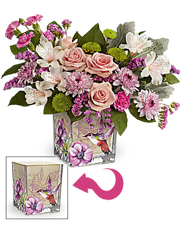 Hummingbird floral arrangement