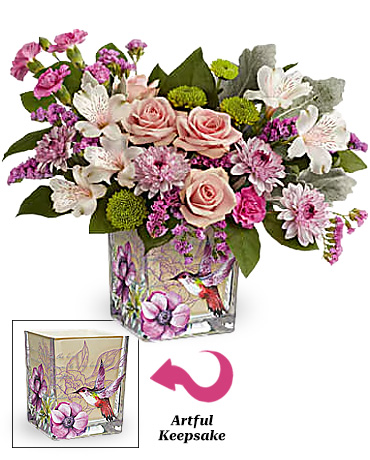 Hummingbird floral arrangement